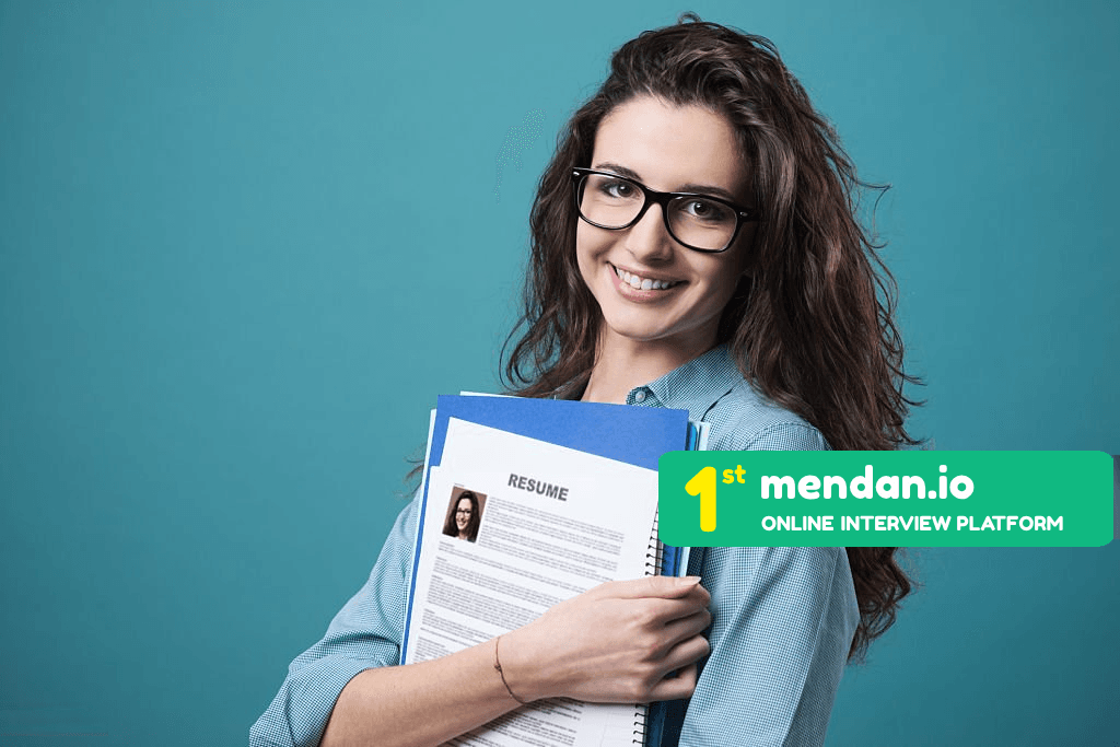 Person using job search app